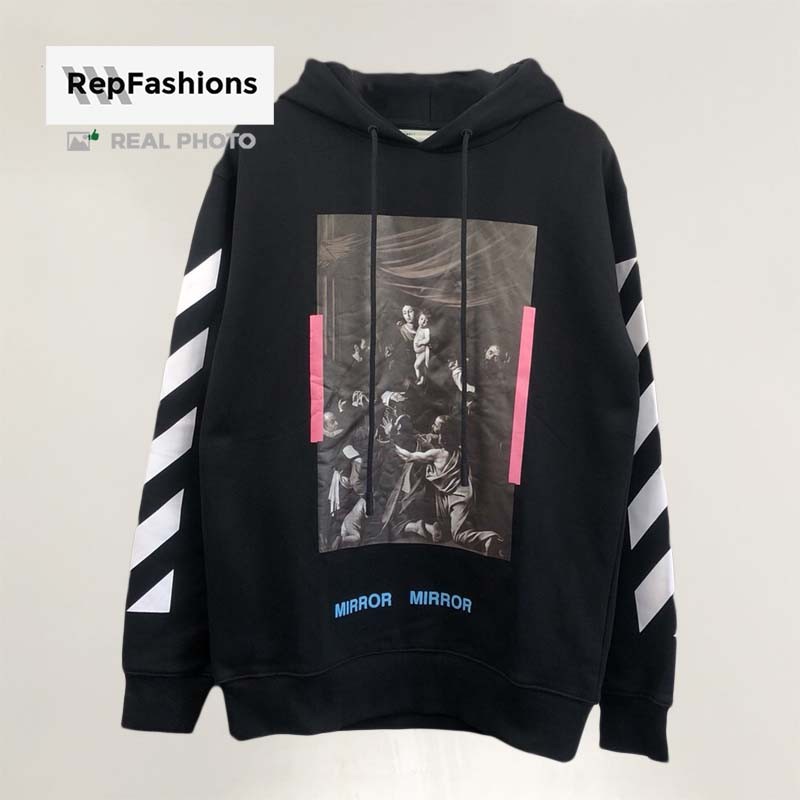 Replica Off White Caravaggio Mirror Mirror Hoodie Buy Online With High ...